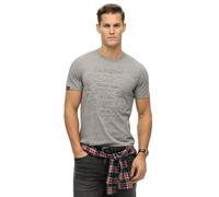 Superdry, T.Shirt Workwear Embossed Relaxed Tee, M1012100A, Gris foncé Fleck Marl, L, Homme