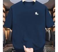 T-shirt décontracté à manches courtes à col rond imprimé Chevalier d'été pour homme, à porter avec un pantalon décontracté, adapté aux voyages, aux vacances, au camping en plein air, aux sports L,M,S,