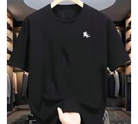 T-shirt décontracté à manches courtes avec col rond, imprimé chevalier, pour hommes en été. À porter avec un pantalon décontracté, convient pour les voyages, les vacances, le camping en plein air, les