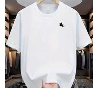 T-shirt décontracté à manches courtes col rond avec imprimé chevalier, grande taille pour hommes, idéal pour les voyages, les vacances, le camping en plein air et les sports, à porter avec un pantalon