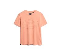 Superdry Embossed Vl Relaxed Short Sleeve T-shirt Rose XS Femme