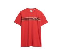 Superdry T-shirt Venue Logo Stripe Relaxed manches courtes Rouge XL Homme