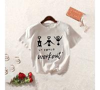 T-shirt décontracté col rond pour femme avec imprimé d'un tire-bouchon à vin, en tricot de polyester avec élasthanne, longueur normale, motif alphabet, t-shirt d'été L,M,S,XL,XXLUnicoloreTissu tricoté