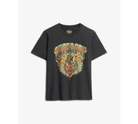 Superdry Biker Rock Graphic Relaxed Short Sleeve T-shirt Noir 2XS Femme