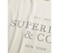 Superdry T-shirt Luxe Casual Relaxed manches courtes Beige M Femme