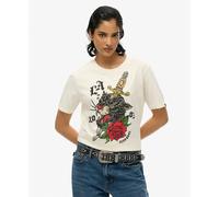 Superdry Neo Trad Tattoo Relaxed Short Sleeve T-shirt Blanc S Femme