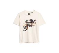 Superdry Tattoo Script Relaxed Short Sleeve T-shirt Blanc XS Femme