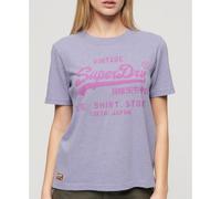 Superdry Classic Vl Heritage Relaxd Short Sleeve T-shirt Violet S Femme