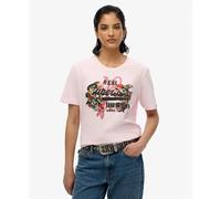 Superdry Vl Tokyo Relaxed Short Sleeve T-shirt Rose S Femme