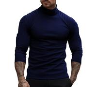 T-Shirt Decontracte Homme Style Chic Moderne Design plissé Epure Coupe ajustée pour Toutes morphologies adapté au Quotidien W nds et Rencontres Entre Amis Navy S (s)