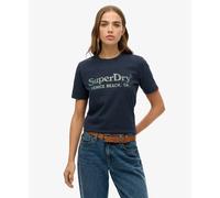 Superdry Venue Metallic Relaxed Short Sleeve T-shirt Bleu M Femme