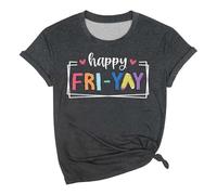 T-shirt décontracté pour femme avec col rond et imprimé floral pour un confort quotidien et un accompagnement tendance au quotidien, Noir , 3XL