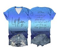 T-shirt décontracté pour femme avec inscription « Let Them Misunderstand You » pour femme - Changement de couleur - Haut d'entraînement ample à manches courtes - Coupe ample - Graphique - T-shirt