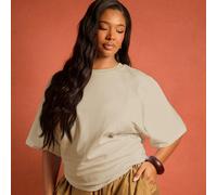 T-shirt décontracté pour femmes grande taille en 100% coton, col ras-du-cou, taille cintrée, blanc, coupe ample, tenue d'été grande taille, vacances, basiques du quotidien, voyage en avion, escapade c
