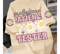 T-shirt décontracté pour jeune fille, motif fleurs et soleil, style vacances et jours fériés. Vêtements pour enfants, filles, pull col rond, manches courtes. Nouveau Top à manches courtes pour le prin