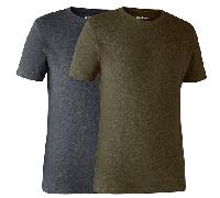T-shirt Deerhunter Basic lot de 2 homme Brown Leaf melange S