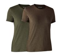 T-shirt Deerhunter Ladies Basic en lot de 2 Adventure Green melange 46