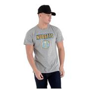 New Era Nba Regular Denver Nuggets Short Sleeve T-shirt Gris XL Homme