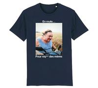 T Shirt Depardieu, en Route pour niq*** des mères - pour Homme - Imprimé en France - Coton 100% Bio - Cadeau Anniversaire Film et Série Humour Original Rigolo (Marine, L)