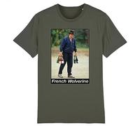 T Shirt Depardieu French Wolverine - pour Homme - Imprimé en France - Coton 100% Bio - Cadeau Apéro Film et Série Humour Original Rigolo (Kaki, M)