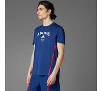 ADIDAS PERFORMANCE T-Shirt fonctionnel 'Design For Training Legacy' bleu foncé / rouge / blanc, Taille M