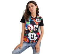 T-SHIRT - DESIGUAL - MICKEY MARBLES - 100% COTON - MANCHES COURTES - COUPE CLASSIQUE S