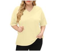 T-shirt d'été à manches courtes pour femme - Léger - Pour les loisirs - Élégant - Pour le sport - Streetwear - Respirant - Pour les loisirs, beige, M