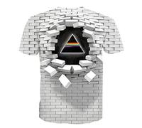 T-shirt d'été à manches courtes pour homme avec inscription Ace Pique, Illusion d'optique + blanc, Taille M