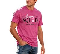 T-Shirt d'été à Manches Courtes pour Homme, Sensibilisation au Cancer du Sein, Coupe décontractée et Confortable, avec Un Motif de Soutien.