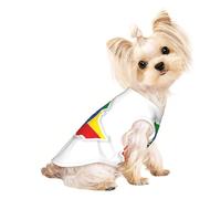 T-shirt d'été extensible pour chien avec drapeau de l'Éthiopie imprimé carte