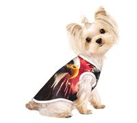 T-shirt d'été extensible pour chien imprimé feu d'artifice aigle