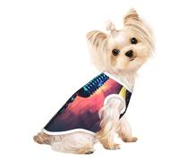 T-shirt d'été léger avec microphone et note de musique pour chien, doux, respirant, extensible