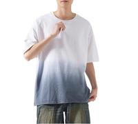 T-shirt d'été léger en coton pour homme 2025 2025 2025 230 g en coton dégradé pour l'intérieur et l'extérieur, la vie quotidienne, gris foncé, XXL
