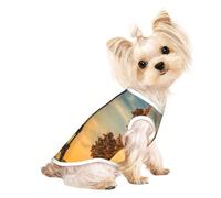 T-shirt d'été léger et extensible pour chien Motif Tour Eiffel Paris Automne