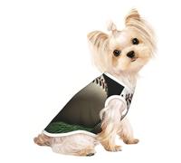 T-shirt d'été léger pour chien avec dentelle de baseball, imprimé « Close Up1 » - Doux et respirant - Extensible - Pour chats et chiens
