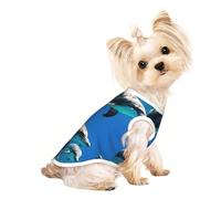 T-shirt d'été léger pour chien imprimé dauphin drôle - Doux et respirant - Extensible