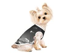 T-shirt d'été léger pour chien Motif Tour Eiffel Paris et nuage