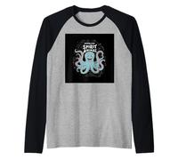 T-Shirt d'été Octopus is My Spirit Animal Funny Sea Blue Manche Raglan
