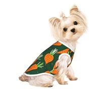T-shirt d'été pour chien imprimé carotte Happy Carotte T-shirt extensible sans manches pour chien