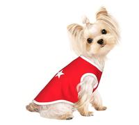 T-shirt d'été pour chien imprimé drapeau de la Turquie - T-shirt extensible pour chats et chiens