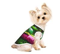 T-shirt d'été pour chien imprimé serpent vert - T-shirt extensible pour chats et chiens