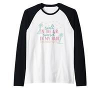 T-Shirt d'été Salt in The Air Sand in My Hair Beach Manche Raglan