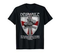 T-shirt Deus Vult He Trains My Hands For War Templar Knights T-Shirt