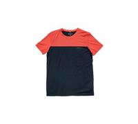 T shirt devold classic linear bleu rouge homme