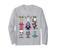 T-Shirt d'halloween Extraterrestre - UFO Extraterrestre Mignon Effrayant Manche Longue
