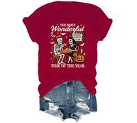 T-shirt d'Halloween « The Most Wonderful Time of The Year », bordeaux, M