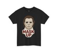T-shirt d'horreur d'Halloween, t-shirt graphique unisexe, chemise masque, haut de costume effrayant, vêtement de film d'horreur, cadeau pour les fans, noir, 4XL