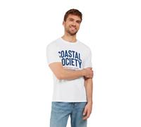 T-shirt Didriksons Harald Coastal Society Blanc 2XL
