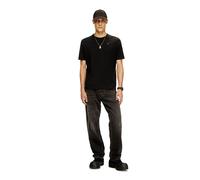 Diesel - T-Adjust Microdiv Cotton Crew-Neck T-Shirt - Homme - Tops - Noir - Taille: S