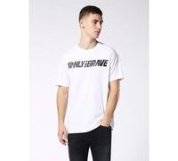 Diesel, Homme, Tops, Blanc, Taille: XL T-Shirt Blanc en Coton